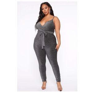 After Hours Metallic Jumpsuit - Fashion Nova (2X)